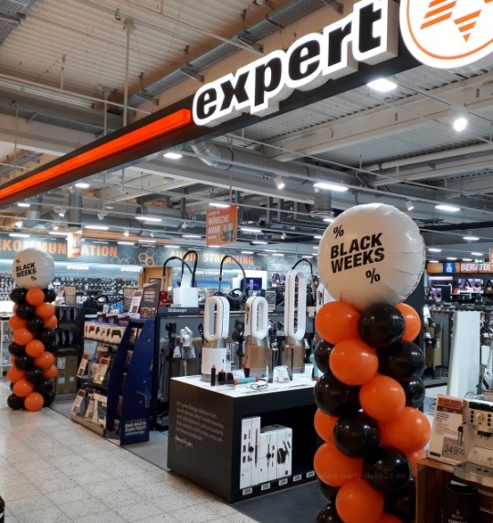 Black Weeks Werbung / Ballondruck, Ballonbeschriftung